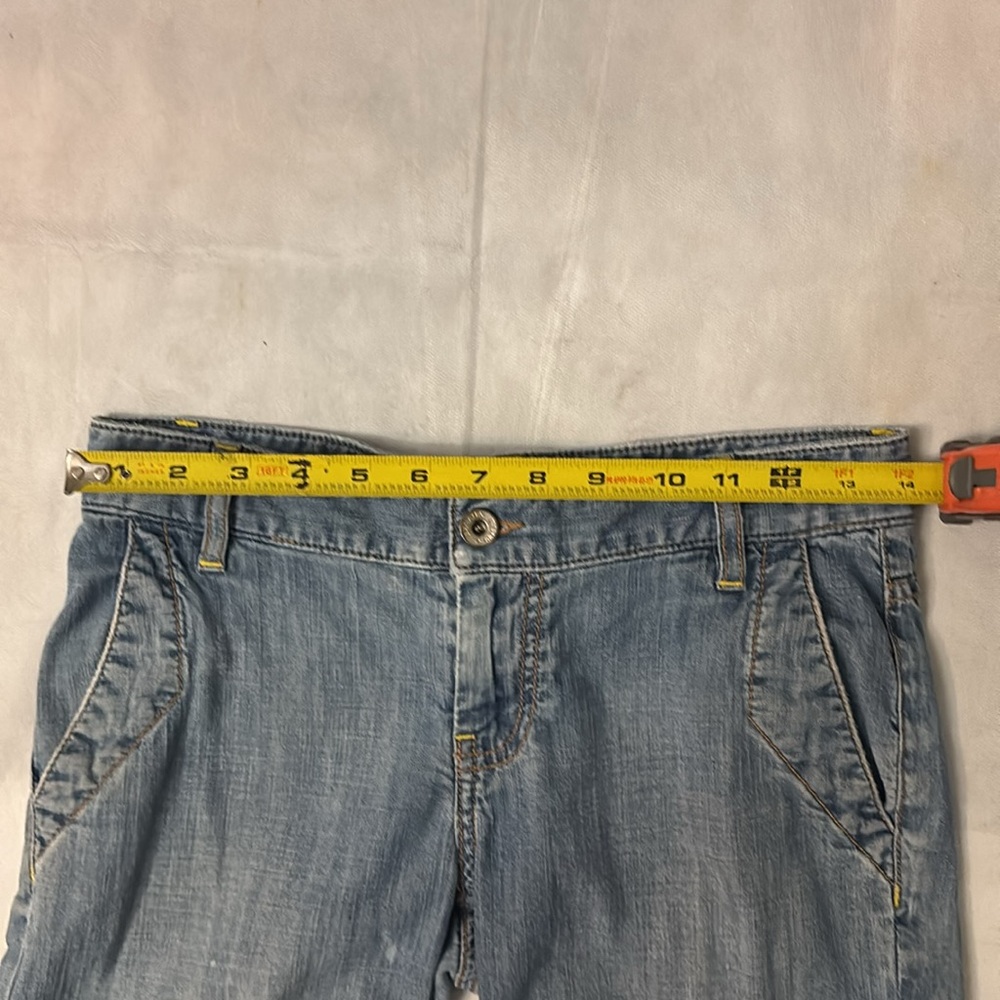 Banana Republic Denim Stretch Bermuda Shorts 0 Festival Summer Casual Boho Twee - Picture 6 of 13